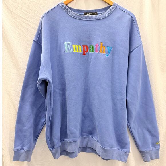 The Mayfair Group Empathy Always Royal Blue Crewneck XL Streetwear Sporty - Picture 2 of 5